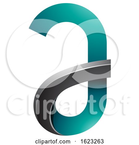 Black and Turquoise Curvy Letter a by cidepix