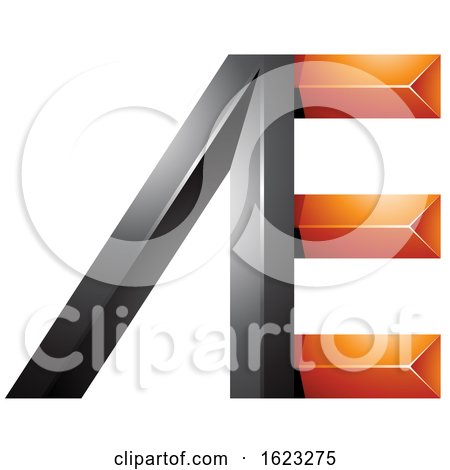 Black and Orange Letters a and E by cidepix