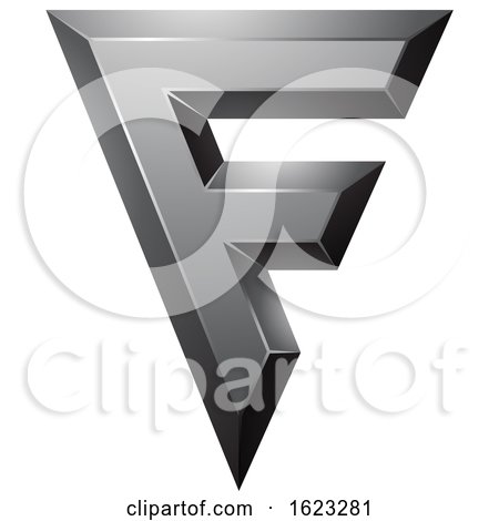 Black Geometric Letter F by cidepix