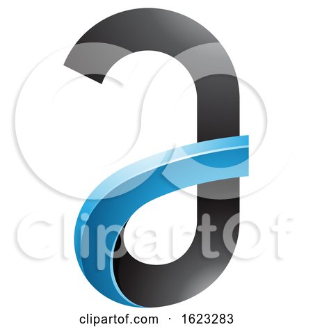 Black and Blue Curvy Letter a by cidepix