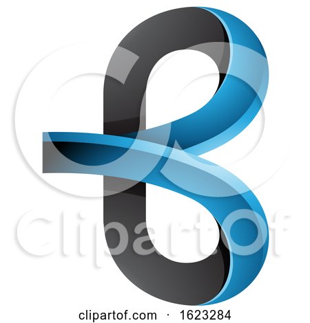 Black and Blue Curvy Letter B by cidepix