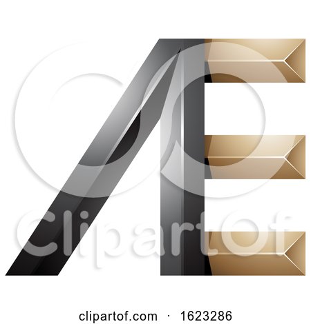 Black and Beige Letters a and E by cidepix