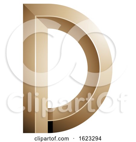Beige or Gold Letter D by cidepix