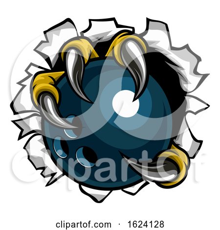 Bowling Ball Eagle Claw Talons Tearing Background by AtStockIllustration