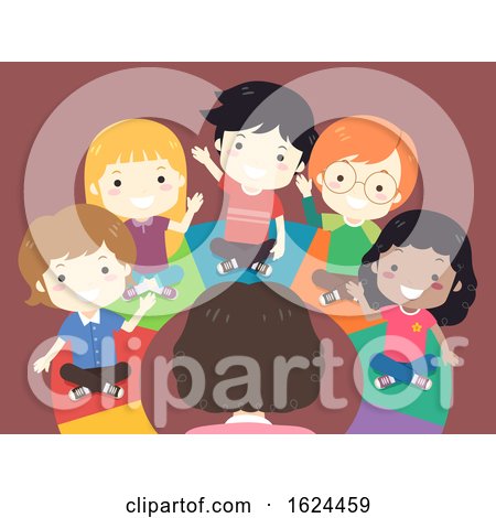 Kids Classroom Round Colorful Seat Illustration by BNP Design Studio