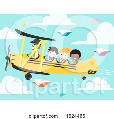 Kids Student Aviator School Plane Illustration by BNP Design Studio