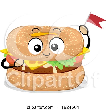 Mascot Food Bagel Burger Illustration by BNP Design Studio