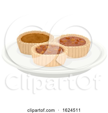 Butter Tarts Pastry on Plate by BNP Design Studio