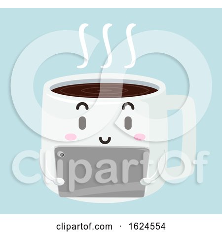 Mascot Coffee Tablet Illustration by BNP Design Studio