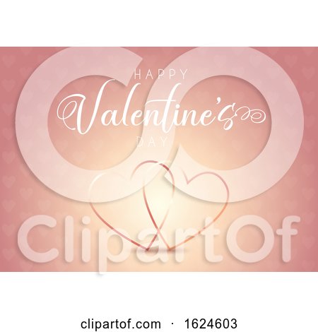 Valentine's Day Background with Hearts Design by KJ Pargeter