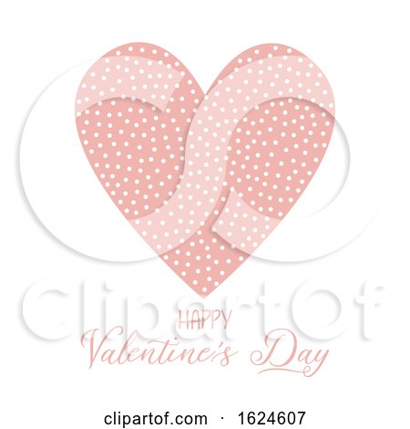 Valentine's Day Background with Spotted Heart by KJ Pargeter