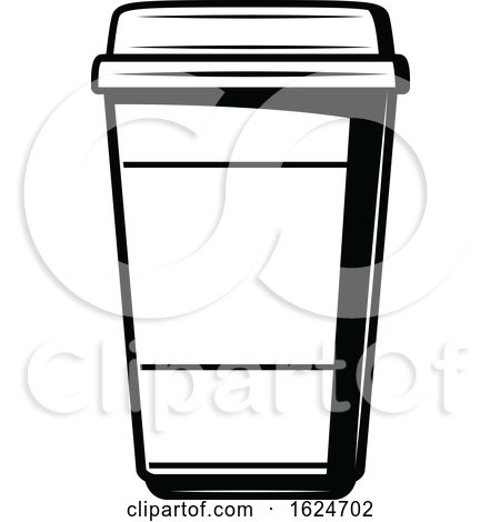 Black and White Take out Coffee Cup by Vector Tradition SM