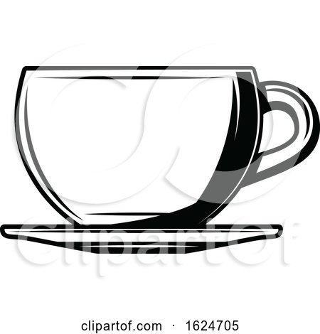 Black and White Coffee Cup by Vector Tradition SM