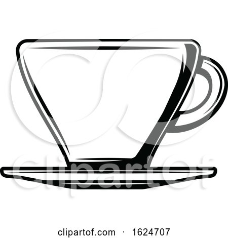 Black and White Coffee Cup by Vector Tradition SM