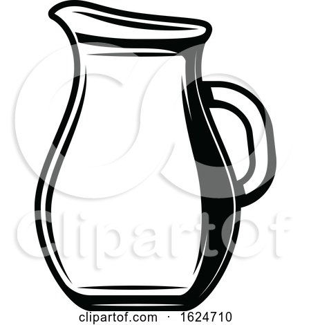 Black and White Pitcher by Vector Tradition SM