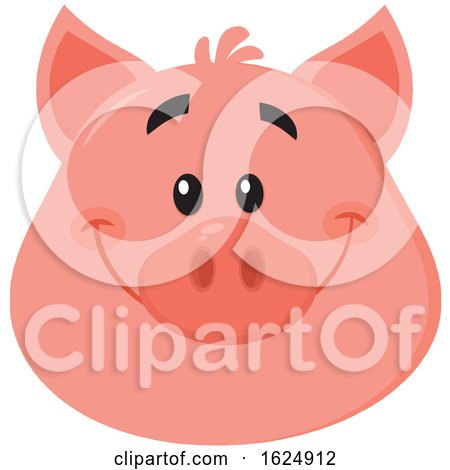 Happy Pig Face by Hit Toon