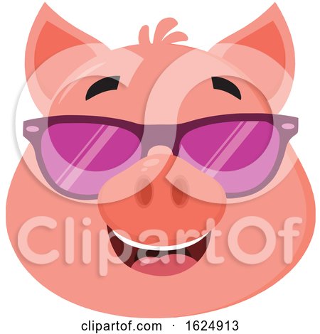 Happy Pig Face by Hit Toon