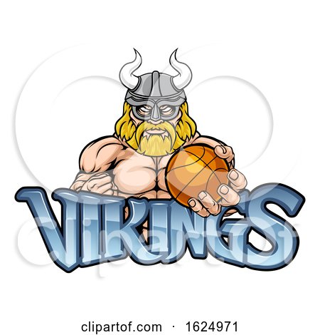 Viking Basketball Sports Mascot by AtStockIllustration