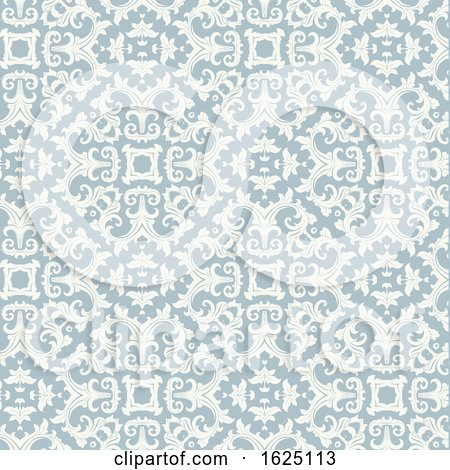 Vintage Style Background with a Damask Pattern by KJ Pargeter