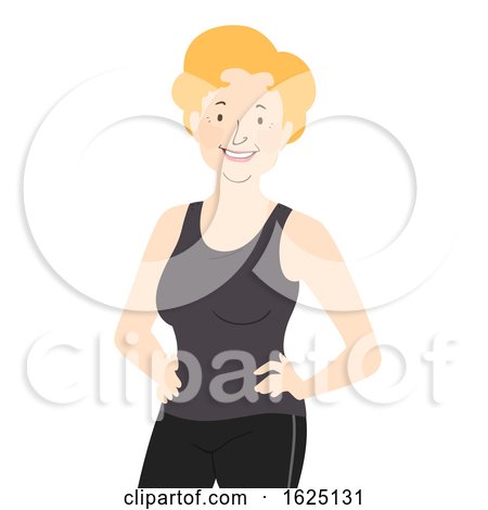 Senior Woman Fit Illustration by BNP Design Studio