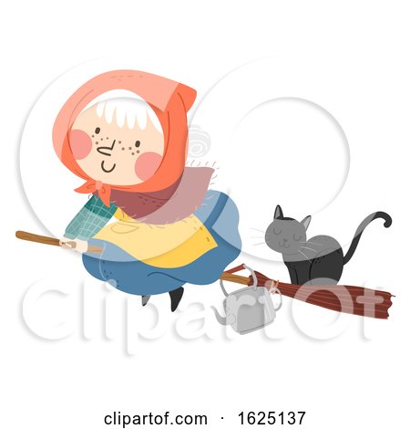 Senior Woman Sweden Easter Witch Illustration by BNP Design Studio