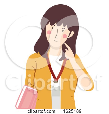 Girl Teacher Thinking Illustration by BNP Design Studio