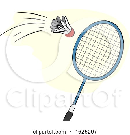 Badminton Racket Hit Illustration by BNP Design Studio