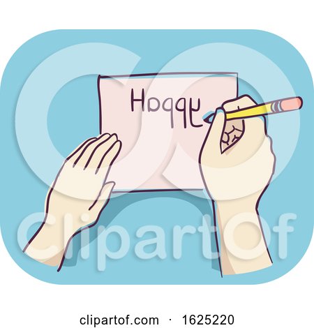 Hand Symptom Reverse Letter Illustration by BNP Design Studio