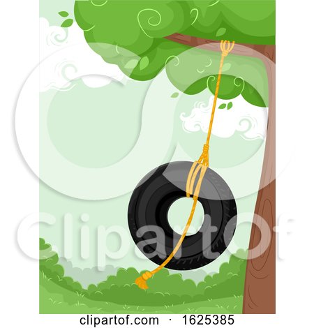 Tire Swing Garden Illustration by BNP Design Studio