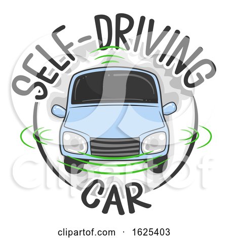 Self Driving Car Icon Illustration by BNP Design Studio