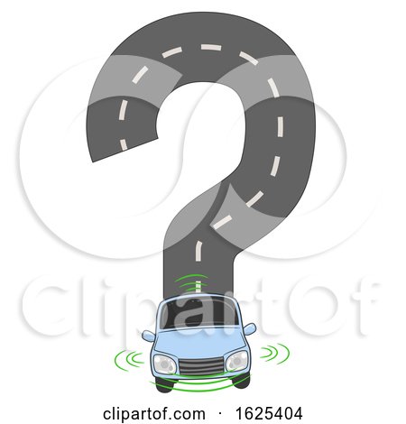 Self Driving Car Question Mark Illustration by BNP Design Studio