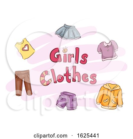 Girls Clothes Illustration by BNP Design Studio
