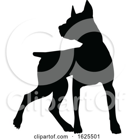 Silhouetted Dog by AtStockIllustration