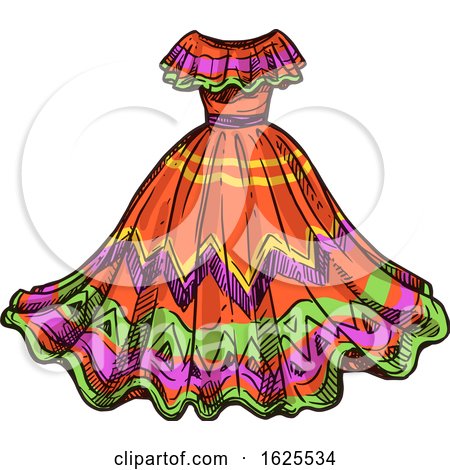 Mexican Dress by Vector Tradition SM #1625534