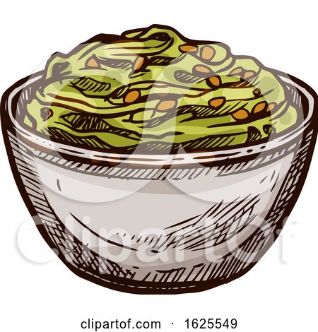 Bowl of Guacamole by Vector Tradition SM
