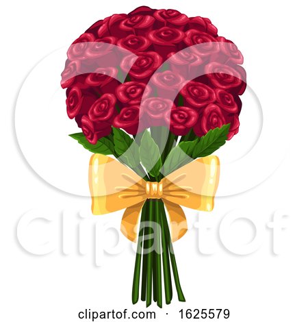 Valentine or Anniversary Rose Boquet by Vector Tradition SM
