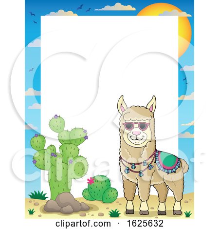 Border of a Llama by Cactus by visekart