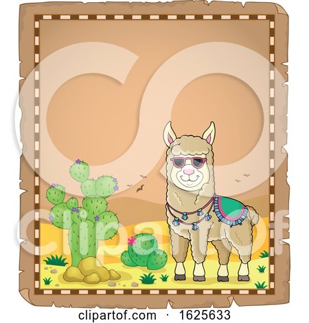 Border of a Llama by Cactus by visekart
