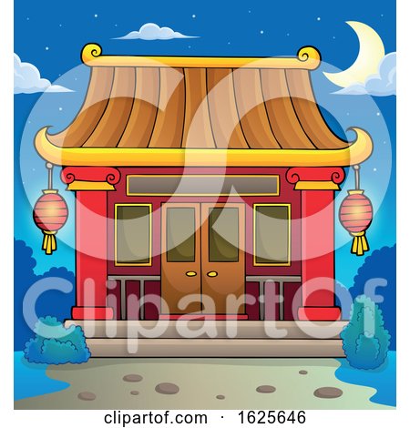 Chinese Temple at Night by visekart