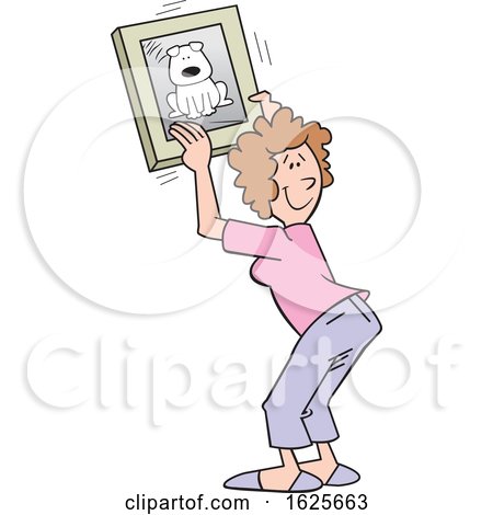 Cartoon White Woman Hanging a Dog Picture by Johnny Sajem