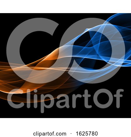 3D Abstract Flowing Background in Hot and Cold Colours by KJ Pargeter