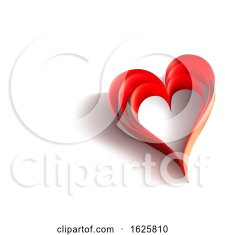 Background with Red Paper Hearts by dero