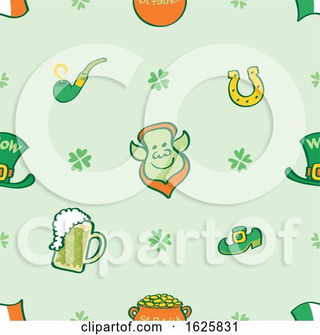 Seamless St Patricks Day Pattern Background by Zooco