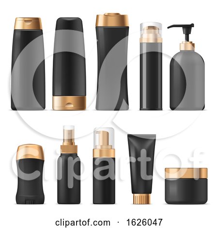 3d Black and Gold Product Containers by Vector Tradition SM