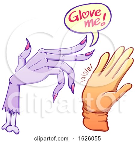 Cartoon Zombie and Hand with Glove Me by Zooco