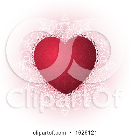 Decorative Heart Background by KJ Pargeter