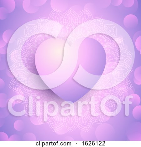Decorative Valentine's Day Background with Heart Design 0901 by KJ Pargeter
