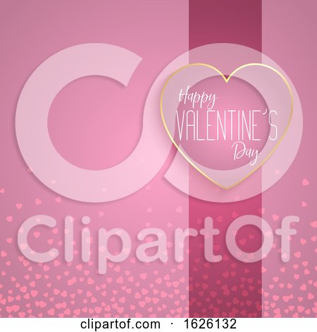 Valentine's Day Background with Heart Design by KJ Pargeter