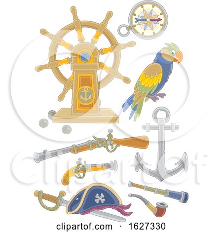 Pirate and Nautical Items by Alex Bannykh