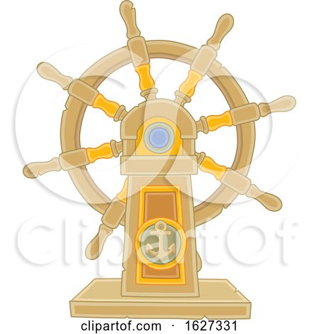 Ship Helm Steering Wheel by Alex Bannykh
